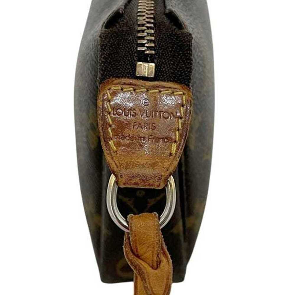 LOUIS VUITTON Brown Monogram Leather Pochette Pouch - Picture 6 of 11